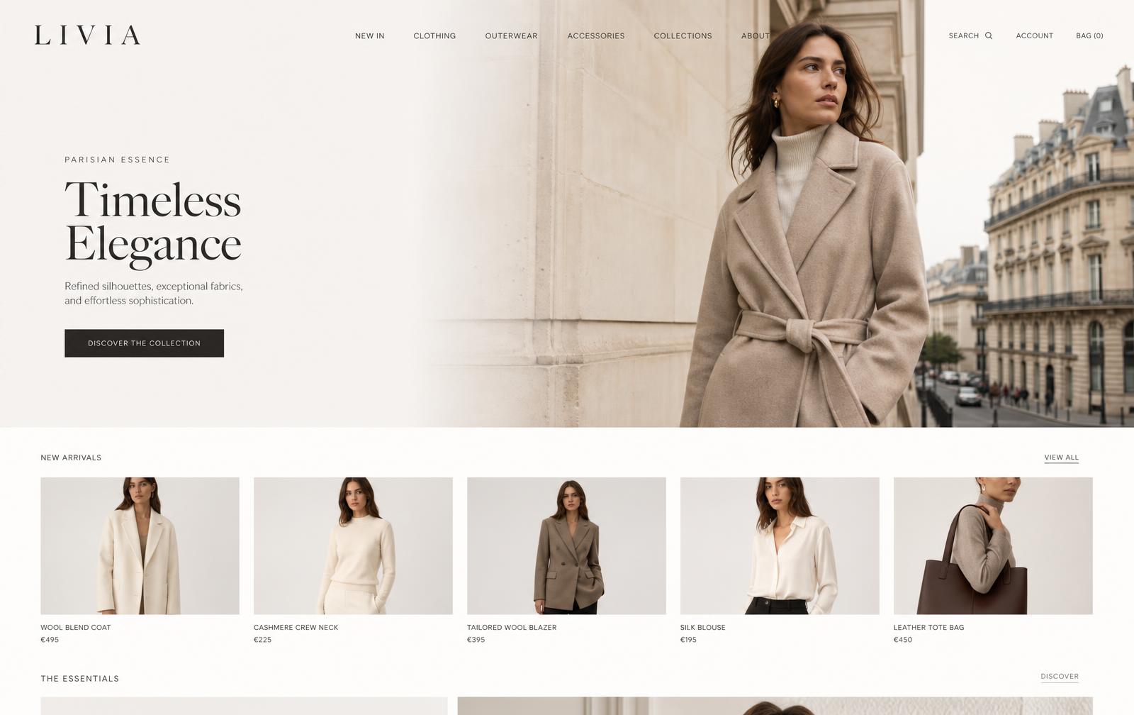 Livia — Paris — aperçu desktop