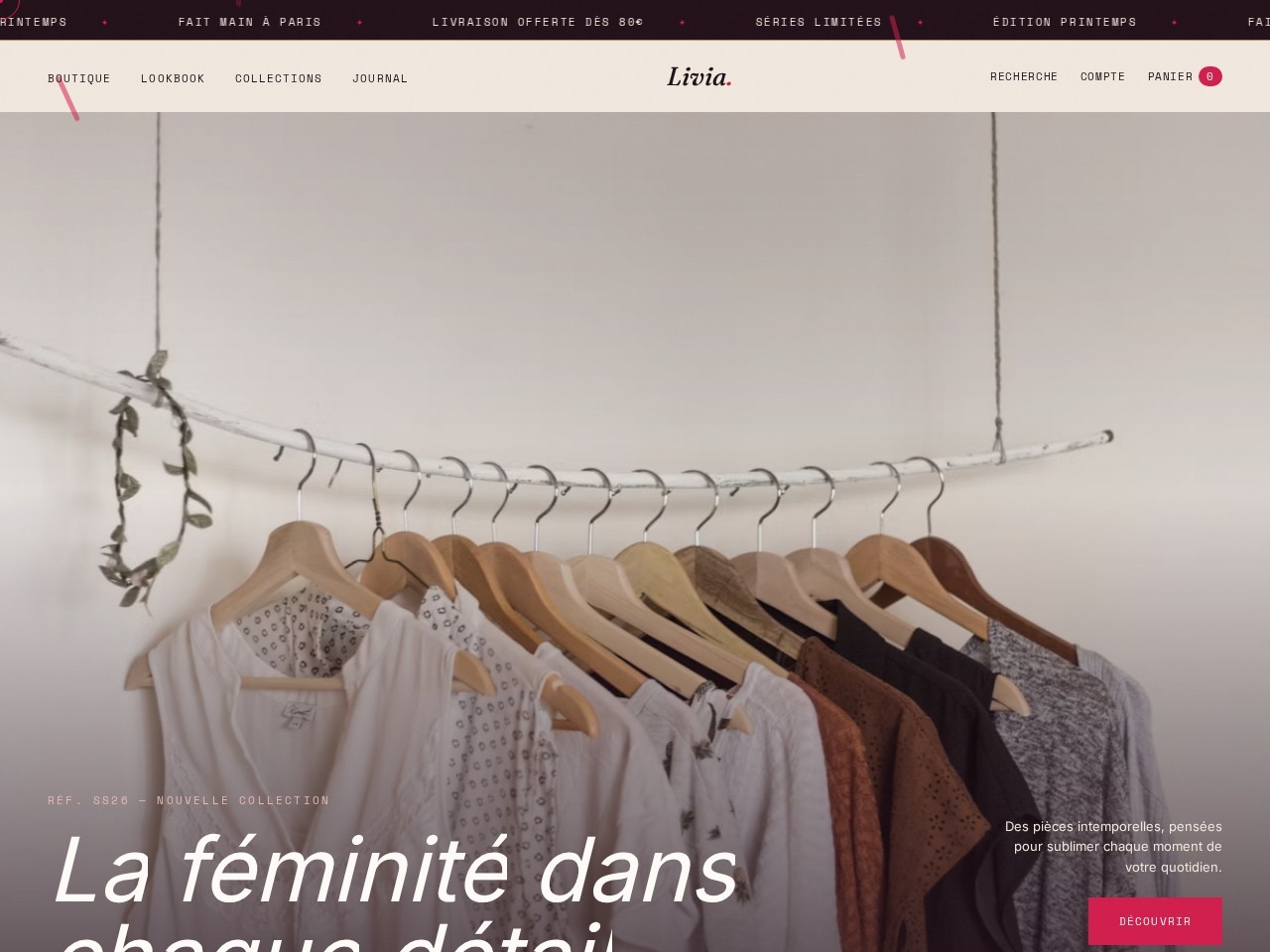 Livia - Paris — aperçu desktop